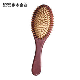 檀木雕刻气垫按摩梳气囊头部经络按摩梳厂家批发小巧气垫木梳包邮