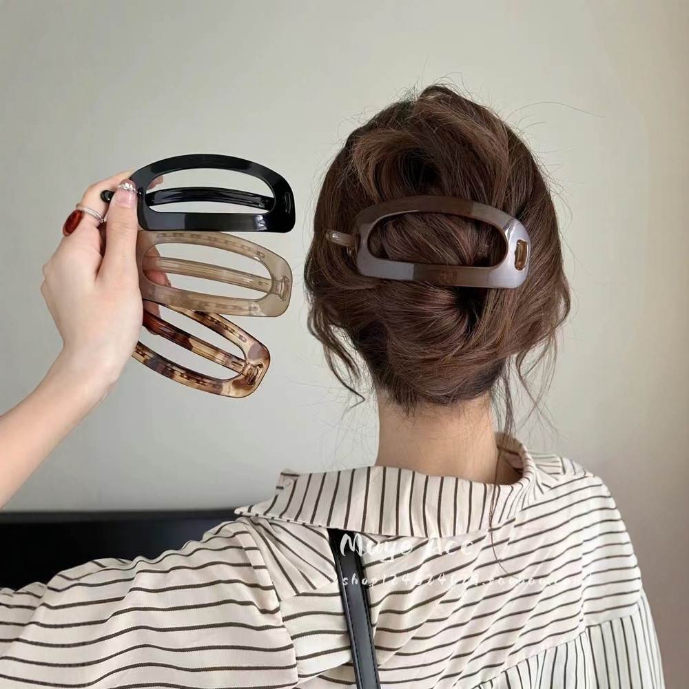 Nuevo clip de una sola palabra, clip de agarre para el cabello de múltiples platos, pinza para el cabello retorcida en la parte posterior de la cabeza de las mujeres, tocado, horquilla al por mayor