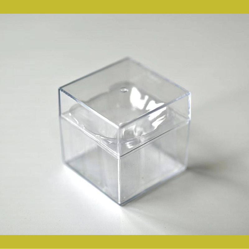 Caja de alimentos sellada de alta transparencia, chocolate cuadrado, bocadillos, dulces, caja de regalo de boda, caja de plástico transparente