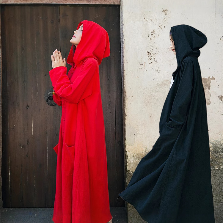 Autumn and Winter Vintage Cardigan Coat Witch Robe 5 Colors in Stock Fashion Versatile Stylish Temperament