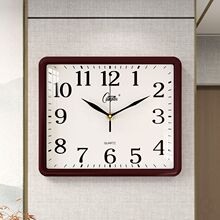 钟表挂钟客厅家用挂墙上带日历方形简约办公卧室静音石英钟厂家