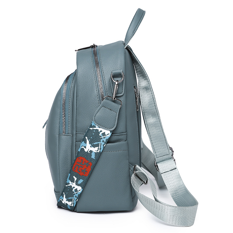 Mochila de sentido de alta gama para mujer 2022 nueva mochila de cuero suave coreana mochila de doble uso de todo fósforo de moda mochila escolar al por mayor