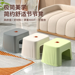 Home Living Room Small Stool Thickened Plastic Low Stool Coffee Table Dining Table Chair Shoe Changing Foot Stool Small Round Stool Wholesale
