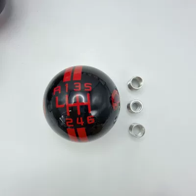 Shift Knob, Cab and accessories - with-snake-left-r1-gear-black-ball-red