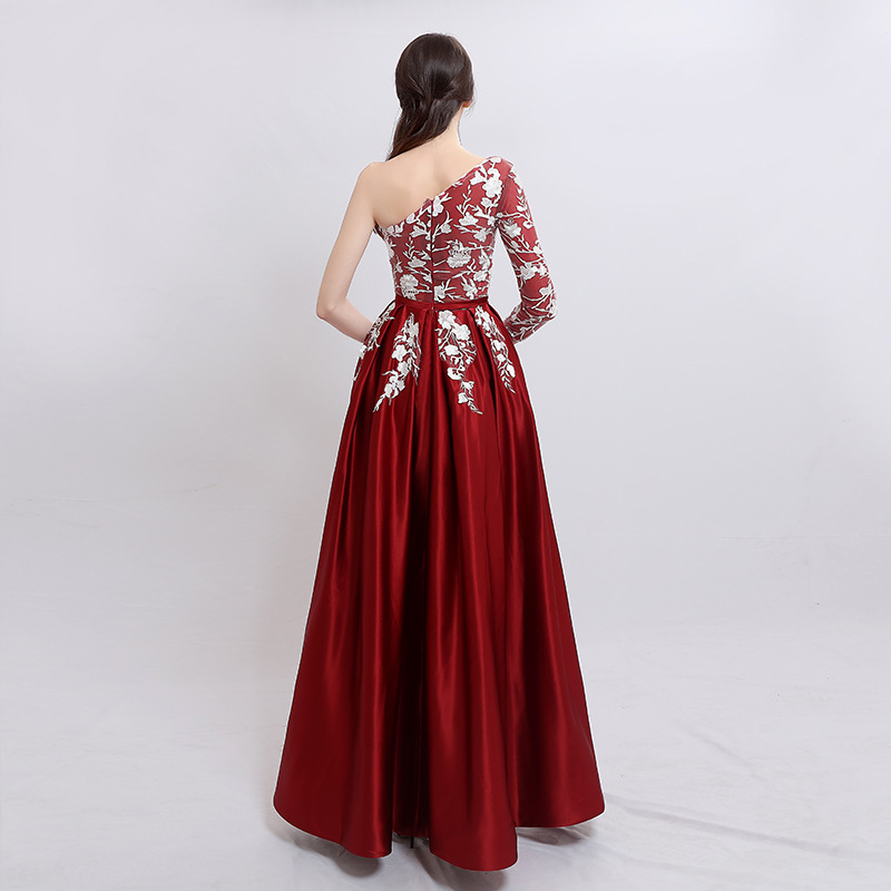 Europa y América Amazon AliExpress deseo vestido de noche de las mujeres vestido de novia elegante simple banquete vestido de noche image 4