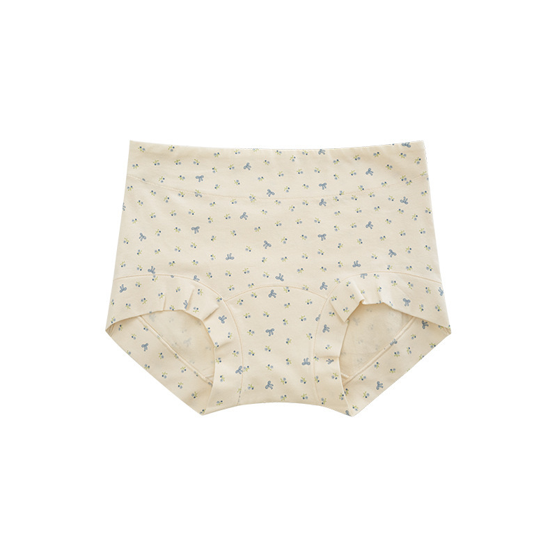 純綿花柄ボクサーパンツ、新しい薄い10A抗菌クロッチ、純綿クロッチシームレス女性用ブリーフ|undefined