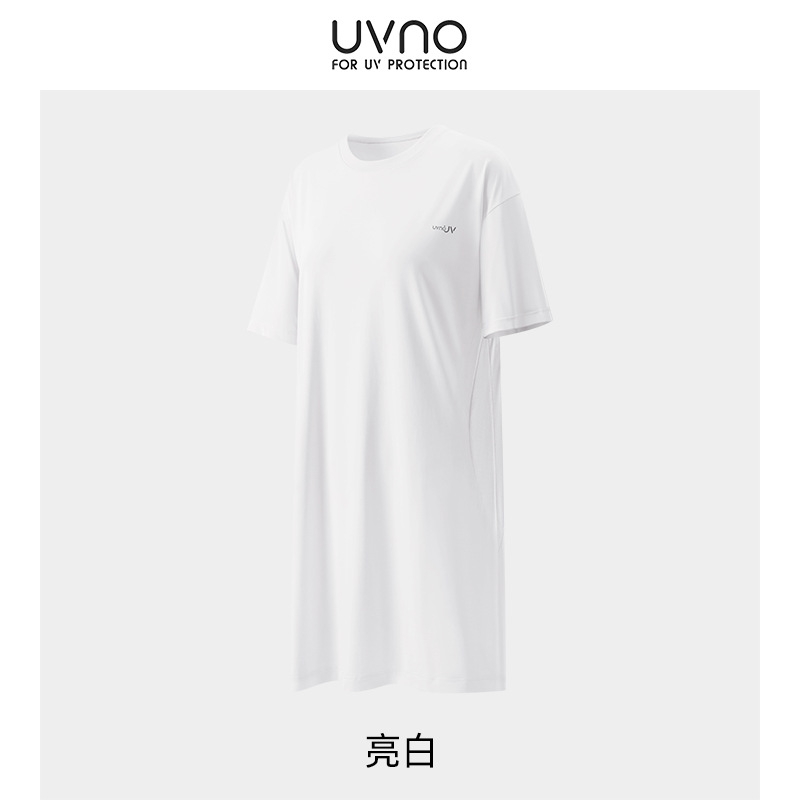 Uv-no2024 verano nuevo vestido de mujer primavera protector solar cuello redondo top camiseta protección UV transpirable fresco