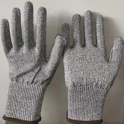 5-Level Cut-Resistant PU Gloves with HPPE Fiber Lining Protective Gloves, Breathable Work Gloves, Anti-Cut, Durable Cut-Resistant Gloves