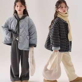 童装冬装女童棉衣外套2025儿童两面穿棉服大衣新款中大童轻薄洋气
