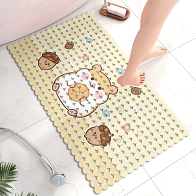 Avtomobil döşəmə paspasları – Foot Mat, Bathroom Floor Mat - cartoon-squirrel-70x40cm-environmentally-friendly-odorless-shipped-on-the-same-day-simple-round-style