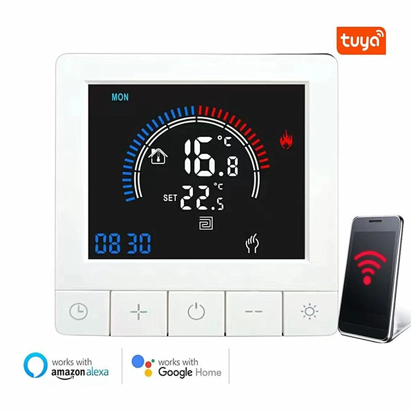 Прямое приложение с фабрики граффити умный WIFI Электрический термостат для подогрева пола сантехника газовый настенный термостат котла переключатель