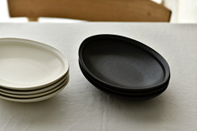 批發-桃園日常-融白 子口系列 陶瓷餐具套裝 船盤 橢圓盤 魚盤 米