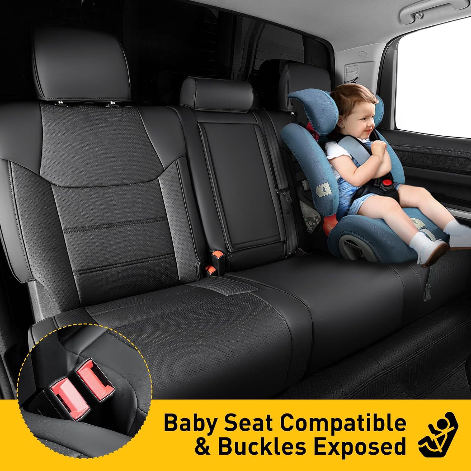 Toyota Tundra Pickup Truck Special Seat Cover, Full Leather, All-Season Car Seat Cushion, Full Leather Interior Accessories, Seat Cover