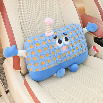 lumbar support, creative and cute car: Waist support - little-monster-blue-lumbar-support
