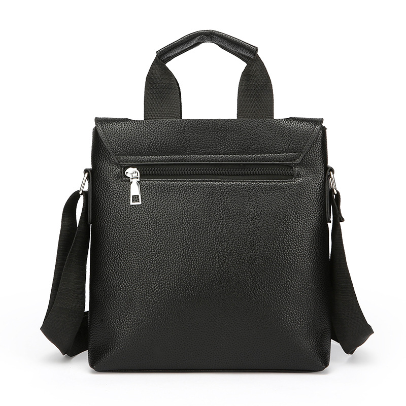 2025 New men's vertical bag, single-shoulder crossbody bag, business commuting briefcase, trendy and fashionable men's bag for work undefined