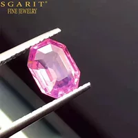Оптовая модный цвет сокровище голый камень кольцо поверхность розовая огранка Шри 2.07ct натуральный несгоревший папалача сапфир