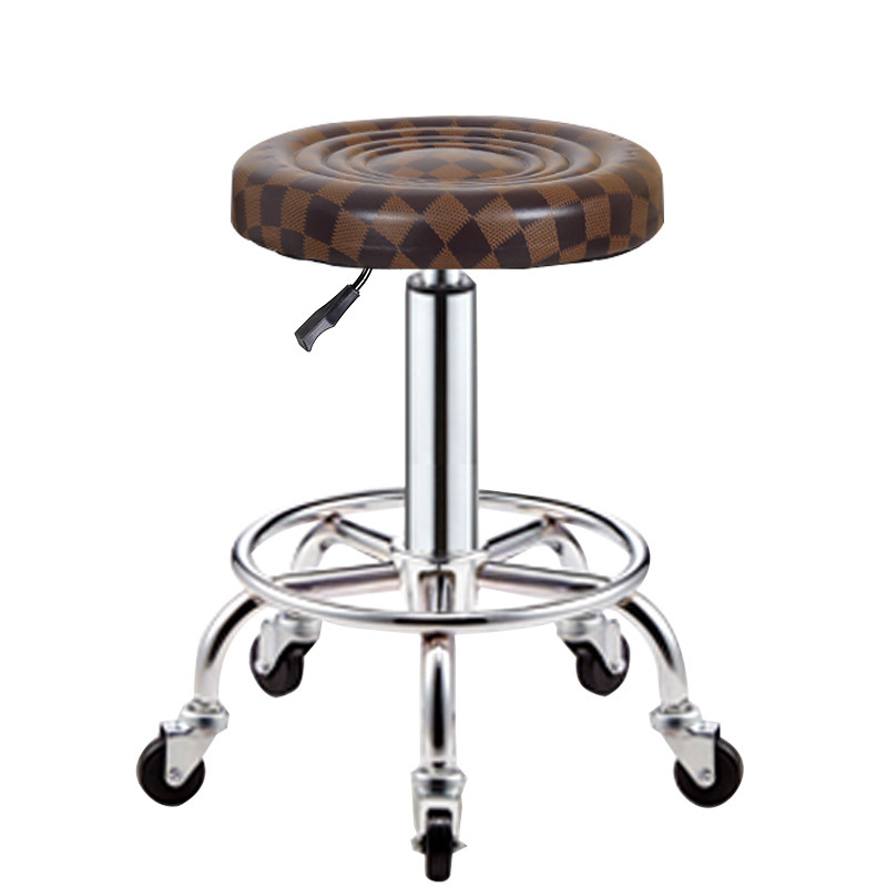 Fábrica directa taburete de belleza elevación polea rotatoria taburete de barbería taburete redondo barbería silla