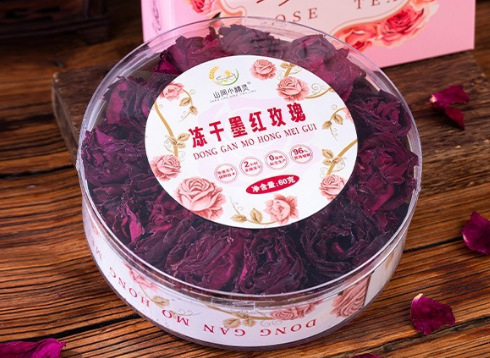 雲南硫黄不使用フリーズドライインクレッドローズ健康花茶専門食用八重インクレッドローズ缶詰ギフトカスタマイズ