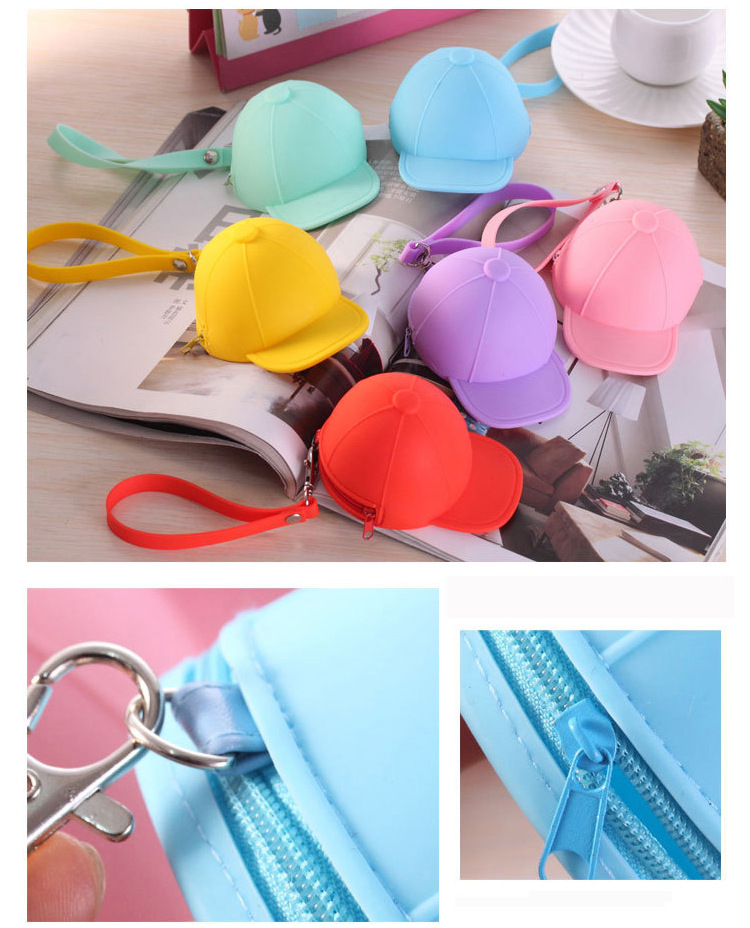 Women's Solid Color Silica Gel Zipper Coin Purses display picture 1