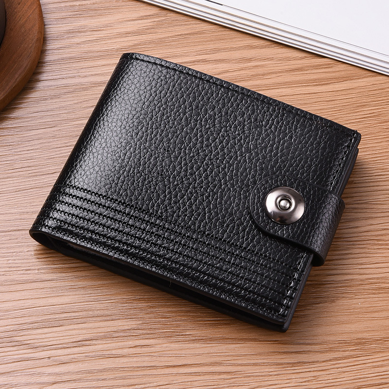 Men's Short Zippered Large-Capacity Coin Purse, Trendy Brand Wallet for Teenagers, Foreign Trade Multi-Functional Men's Wallet