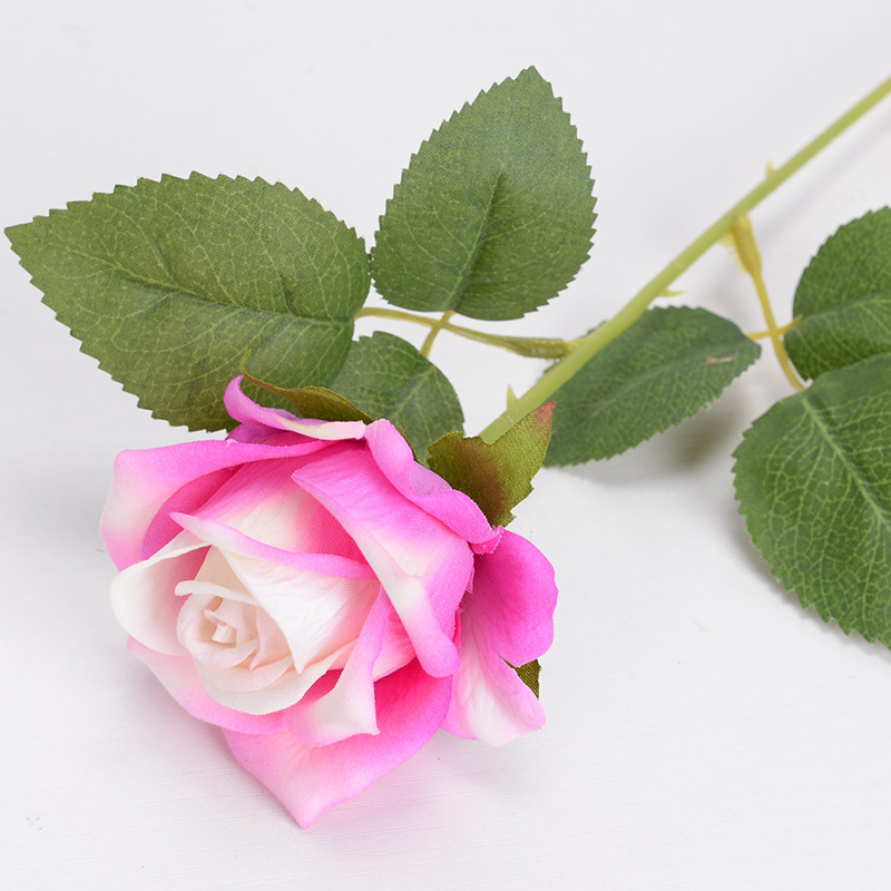 模造ベルベットバラ一本造花人工花ウェディングホームバレンタインデー装飾高級感花束壁|undefined