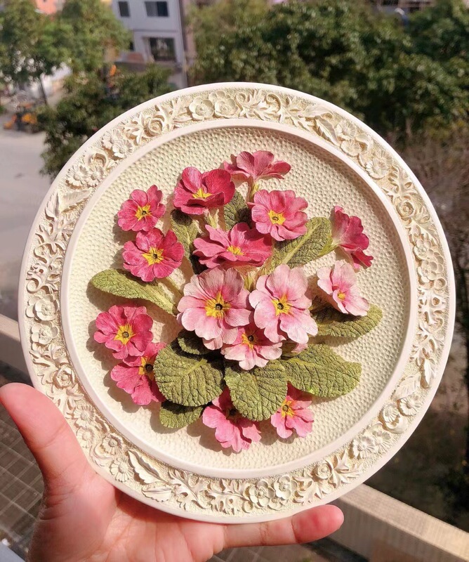 新しいかわいいアロマの花の石膏3d立体浮彫画の置物のミニカラーの絵の落書きの置物|undefined