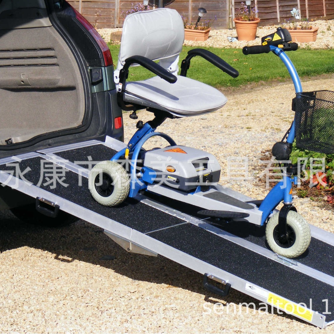 适老化改造折叠款无障碍上下车台阶斜坡板ATV铝合金斜坡垫坡道