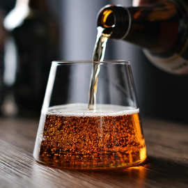 富士山玻璃杯啤酒杯 日式威士忌杯鸡尾酒杯子家用果汁杯耐热水杯