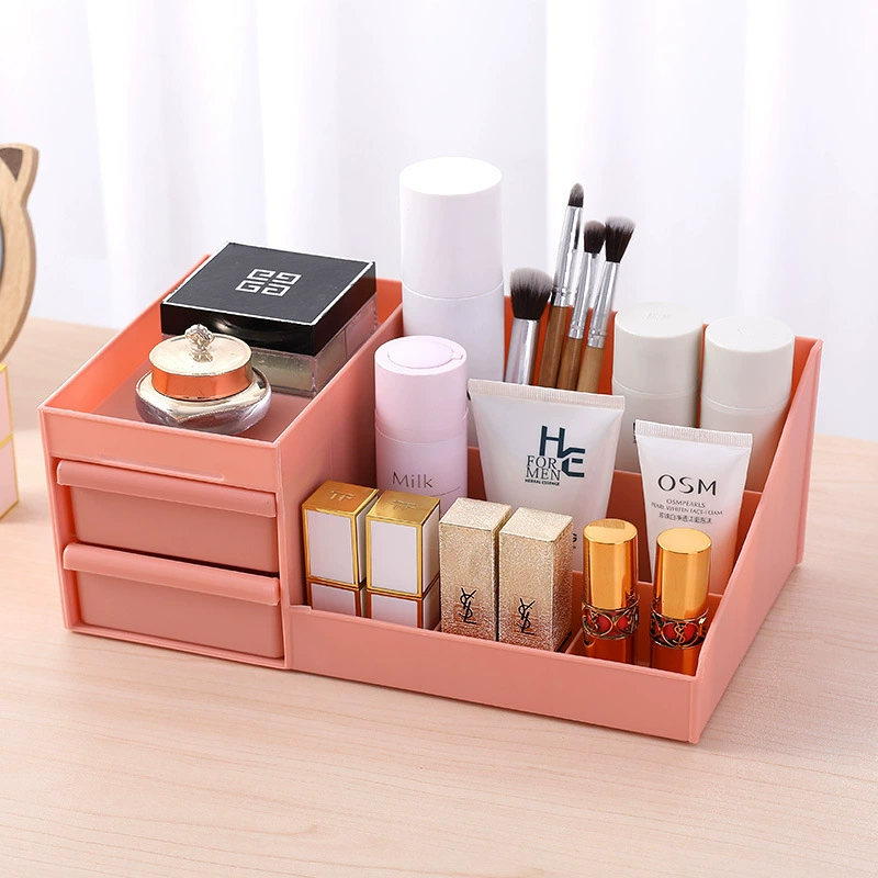 Косметический органайзер для макияжа, масок, помады и аксессуаров в розовом, белом, зеленом или синем