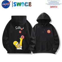 辛普森一家动漫周边连帽卫衣男春秋季青少年潮牌宽松长袖衣服外套