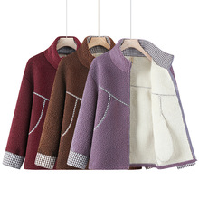 妈妈冬装外套加绒保暖棉衣加厚中老年女装秋冬2025新款颗粒绒棉袄