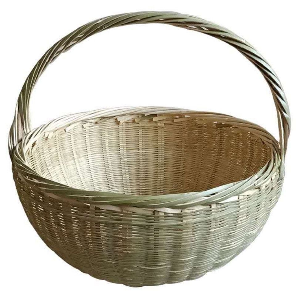 纯手工竹编菜篮子竹筐竹篓购物手提篮竹篮子水果篮环保菜篮竹制品