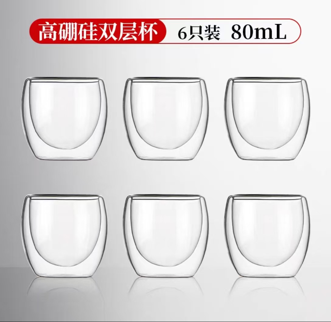 Taza de vidrio resistente al calor, taza de huevo, taza de café, taza de aislamiento térmico, taza de té de leche doméstica, productos transfronterizos de alta borosilicina
