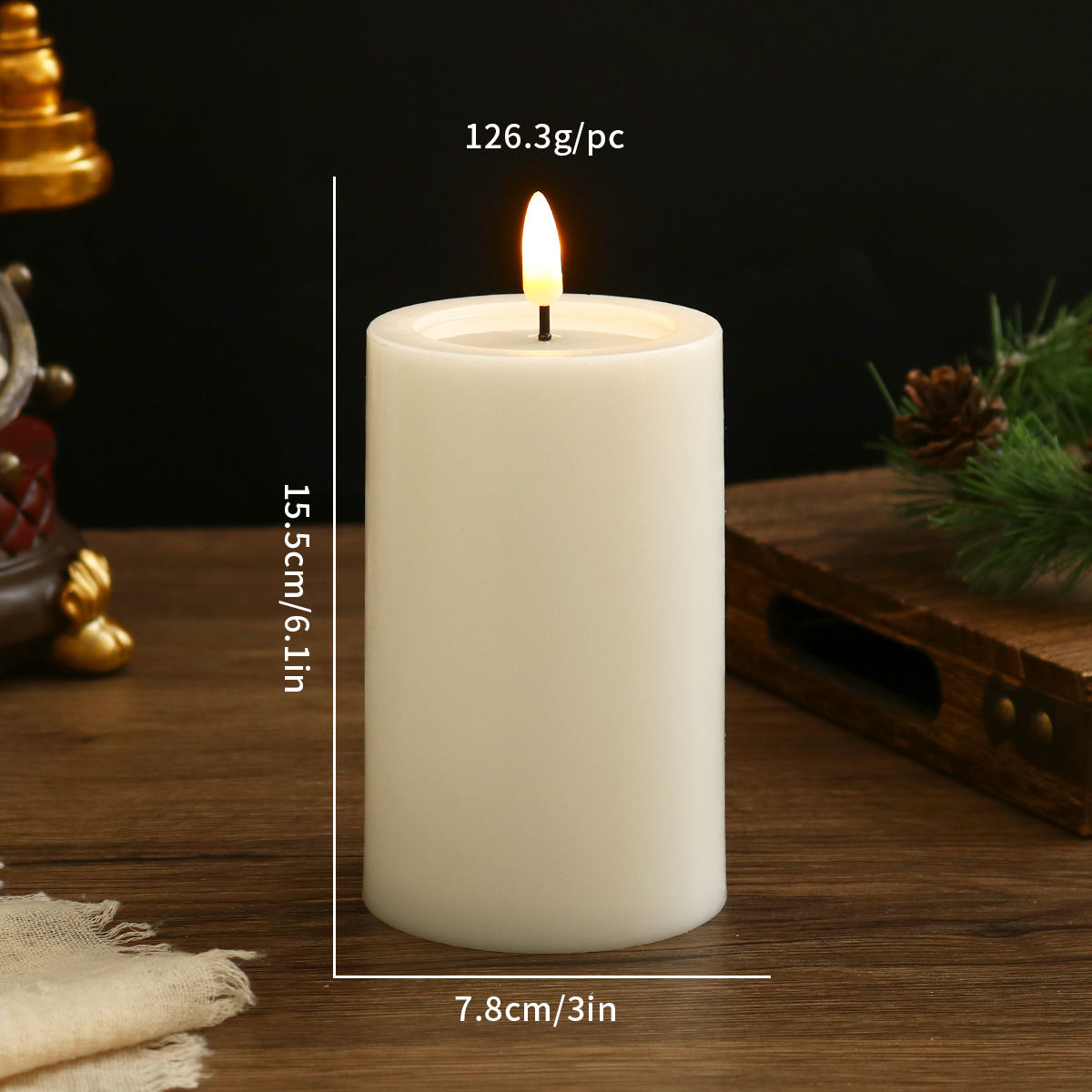 Boca plana de control remoto bala condujo lámpara de vela electrónica simulación de cera de cera falsa boda decoración romántica luz guía