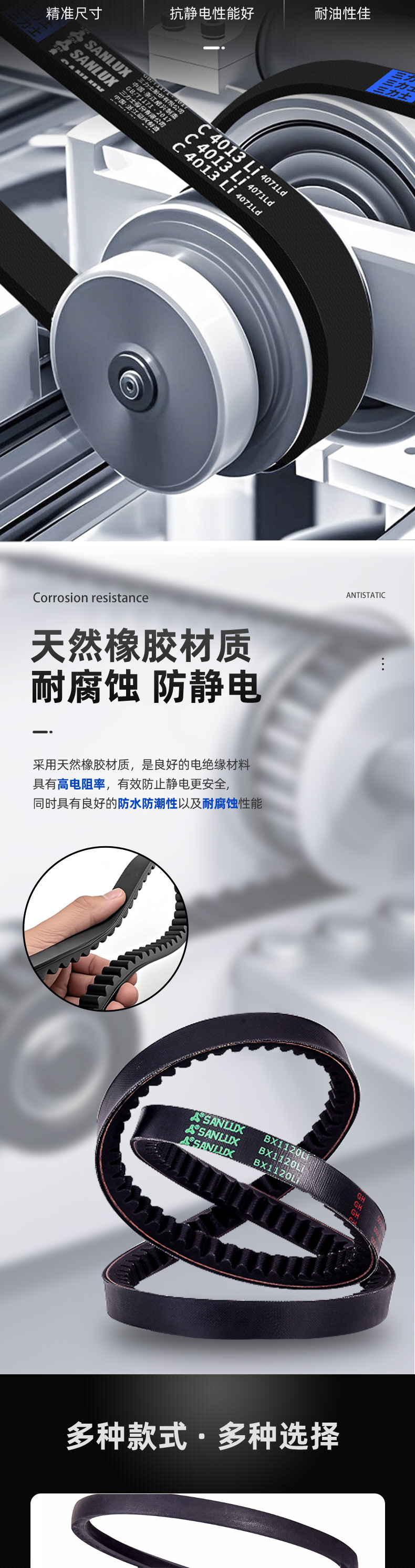 Sanlux Toothed Triangle Belt Xpa600-3568La Agricultural Automotive Manufacturing High-Speed Belt Durable V-Belt