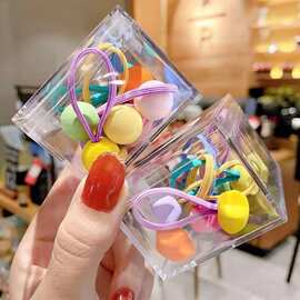 新款儿童头绳发七彩小皮圈发绳小女孩小啾啾扎发发圈发饰可爱