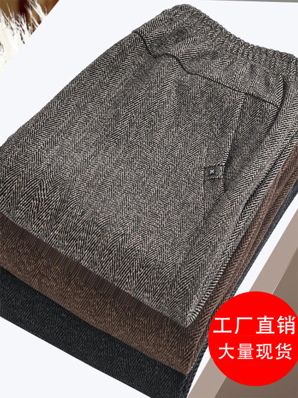 妈妈裤子春秋冬加绒宽松直筒奶奶裤中老年人女裤老太太外穿长裤60|undefined
