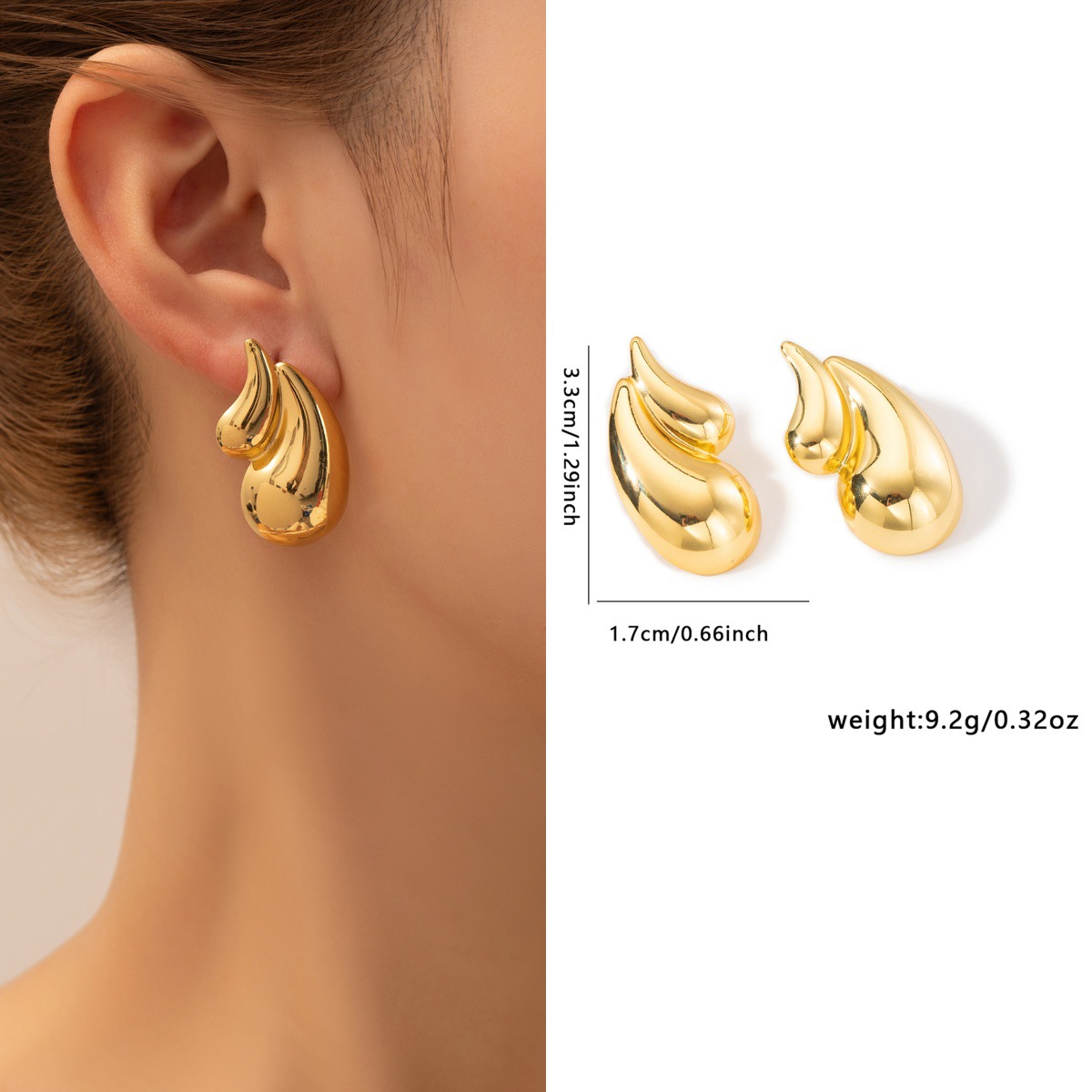 Pendientes de acero de titanio transfronterizos para mujer, lujo ligero, sentido de alta gama, temperamento retro de nicho, pendientes que no se desvanece, pendientes de todo fósforo al por mayor