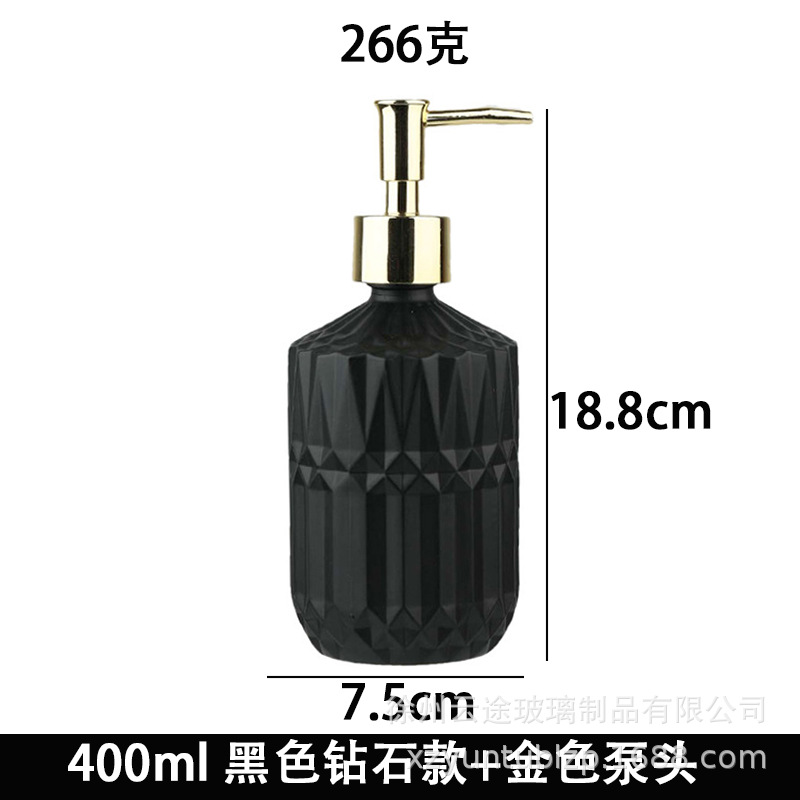 Dispensador de Jabón Líquido de Vidrio a Presión para Baño image 31