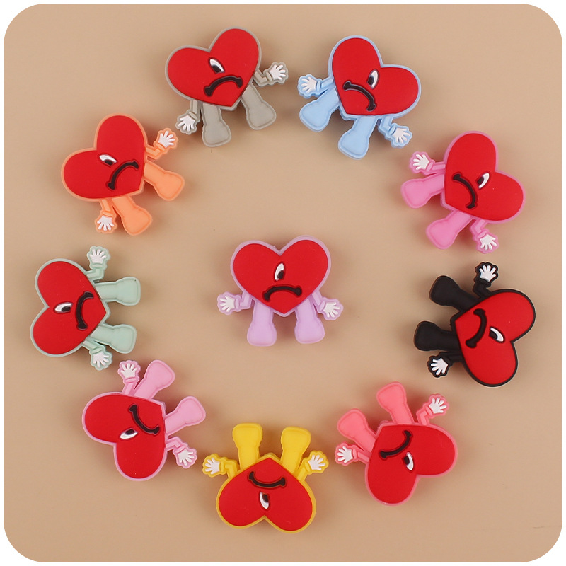 Nuevos suministros para bebés de dibujos animados Mal Conejo cuentas silicona creativo DIY cadena chupete juguete pulsera mordedor Accesorios