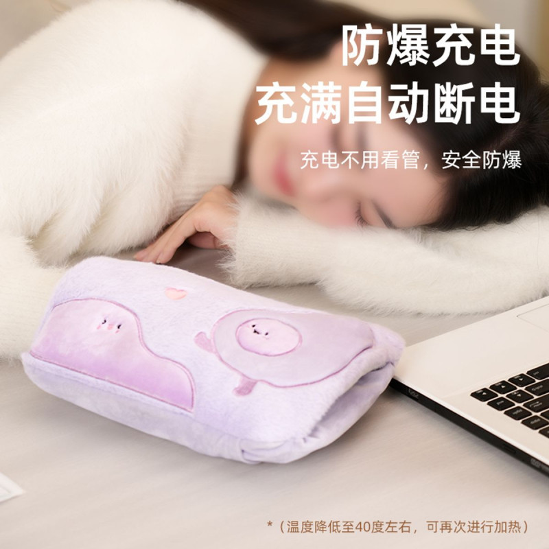 Zhigao bolsa de agua caliente, bolsa de agua caliente recargable, bolsa de agua caliente a prueba de explosiones, bolsa de calentamiento eléctrico, bolsa de calentamiento eléctrico de peluche gruesa.