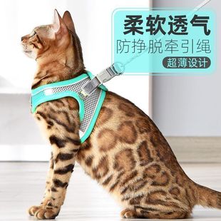 Cat Traction Rope Anti-Breakaway Vest Type Adjustable Internet Celebrity Cat Walking Chain Kitten Kitten Outing Harness