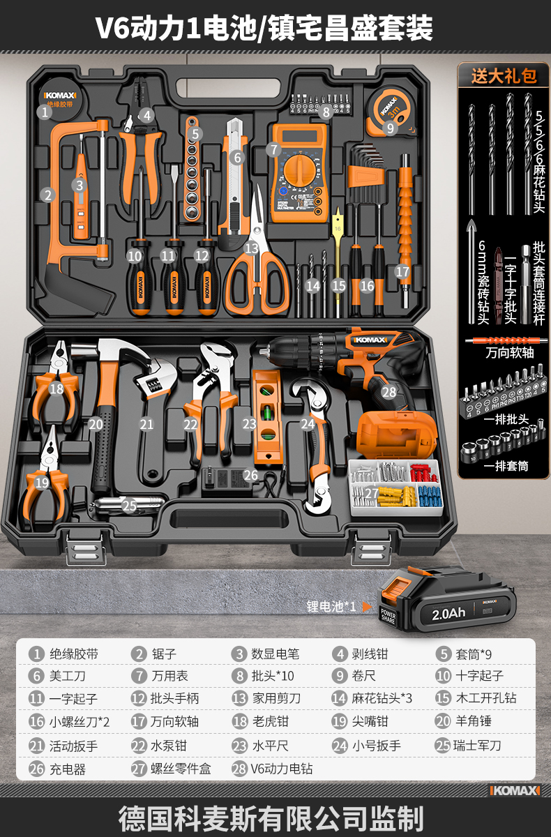 Batería V6 Power 1/traje de prosperidad de la casa de la ciudad