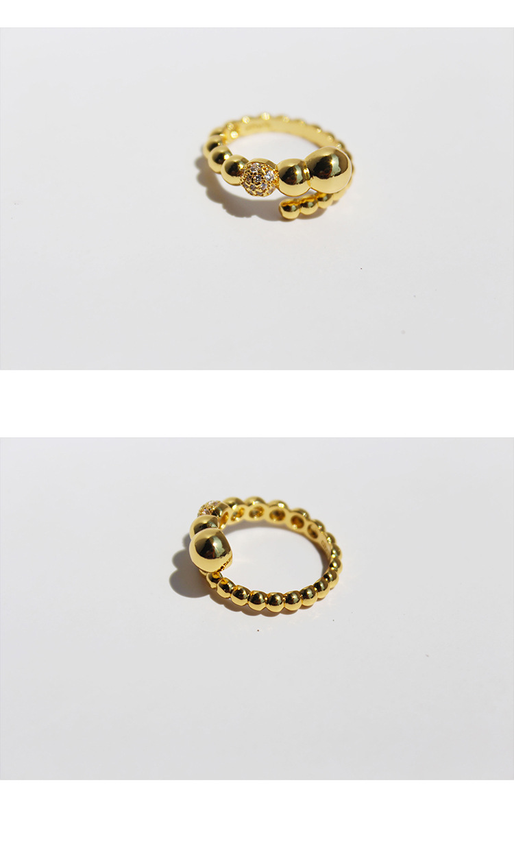 Twin Wind Geometric Brass Irregular Circle Plating Rings