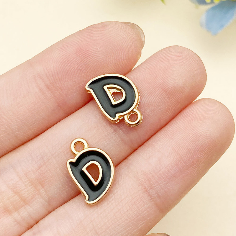 新しいオイルドリップ漫画 4 色両面 26 文字ペンダント DIY ブレスレットネックレスキーペンダントジュエリーアクセサリー|undefined