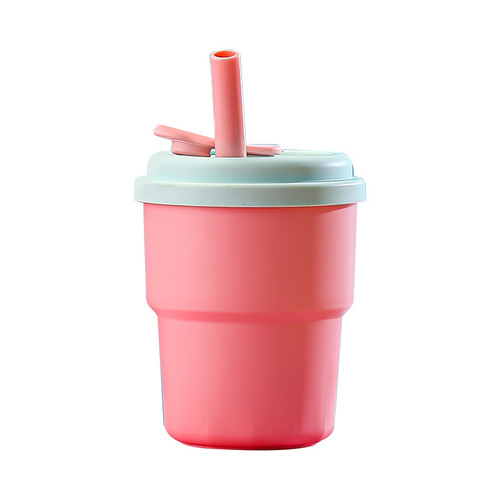 New all-plastic water cup portable sealed creative ins fashion gift logo student plastic cup