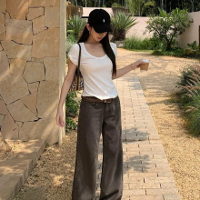 红人G短袖t恤女2026新款夏季穿搭白色显瘦独特漂亮巨好看上衣女