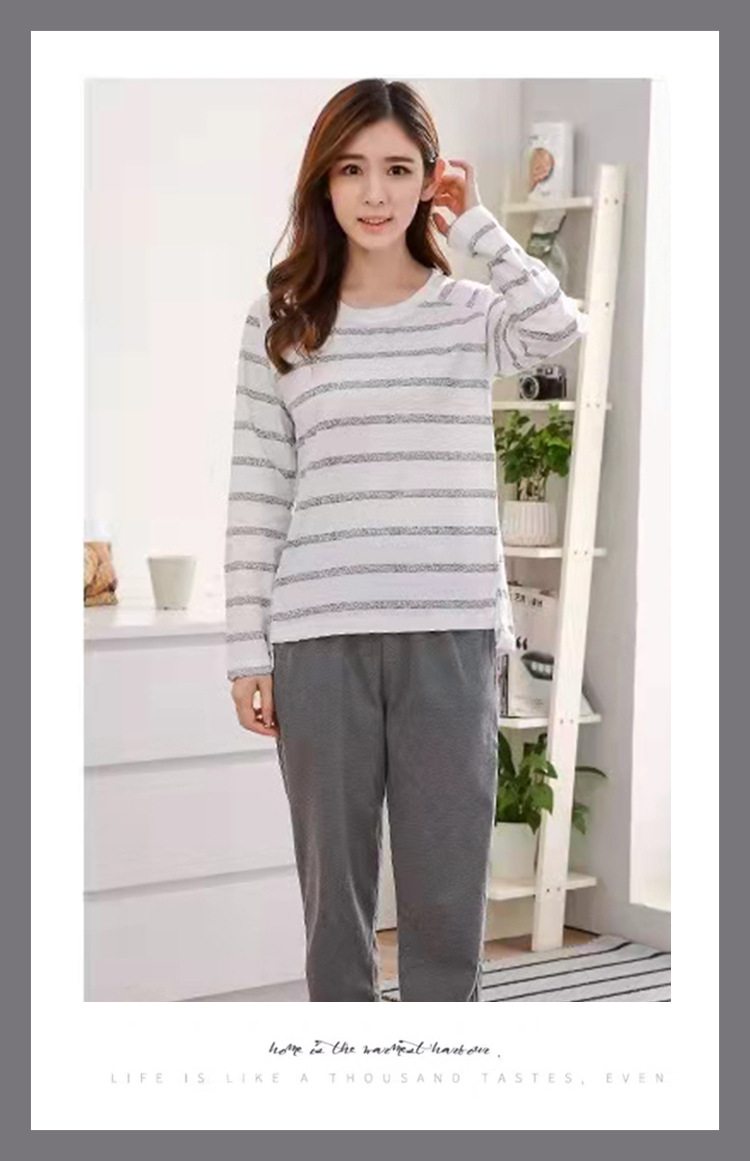 S灰色裤条纹长套_05