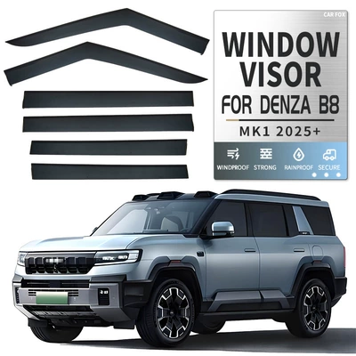 Visor, Rain shield - standard-packaging-without-logo-denza-b8-mk1-2025-no-bright-strip-window-rain-shield-6pcs