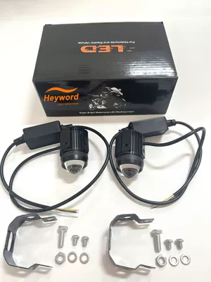 Motorcycle headlights, headlights and Low Beam, Strong Light - pair-near-white-far-white